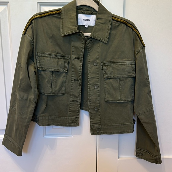 pistola Jackets & Blazers - Pistola Army Green cropped jacket